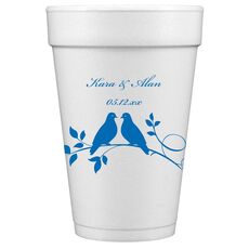 Birds on a Branch Styrofoam Cups