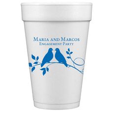 Birds on a Branch Styrofoam Cups