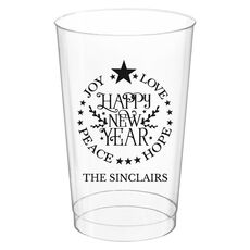 Happy New Year Clear Plastic Cups