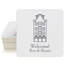 Sweet Apartment Square Coasters