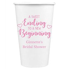A Sweet Ending to a New Beginning Paper Coffee Cups