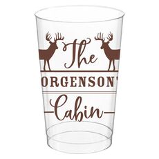 Family Cabin Clear Plastic Cups