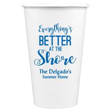 Everything's Better at the Shore Paper Coffee Cups