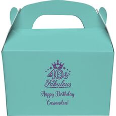40 & Fabulous Crown Gable Favor Boxes