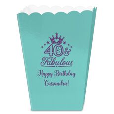 40 & Fabulous Crown Mini Popcorn Boxes
