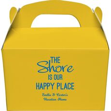 The Shore Is Our Happy Place Gable Favor Boxes