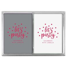 Confetti Dots Let's Party Double Deck Playing Cards