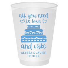 All You Need Is Love and Cake Shatterproof Cups