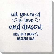 All You Need Is Love and Dessert Bamboo Luxe Napkins