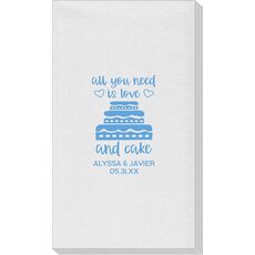 All You Need Is Love and Cake Linen Like Guest Towels