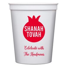 Shanah Tovah Pomegranate Stadium Cups