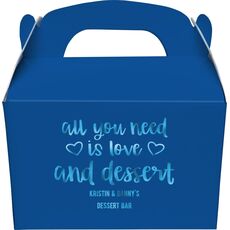 All You Need Is Love and Dessert Gable Favor Boxes