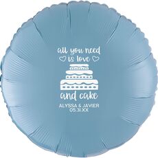 All You Need Is Love and Cake Mylar Balloons
