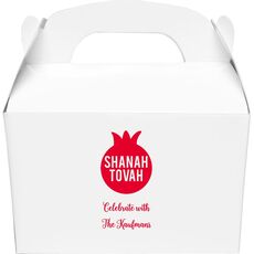 Shanah Tovah Pomegranate Gable Favor Boxes