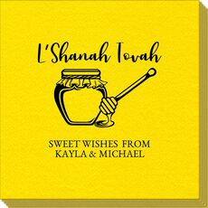 L'Shanah Tovah Honey Pot Linen Like Napkins