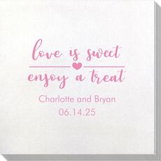 Love is Sweet Enjoy a Treat Bamboo Luxe Napkins