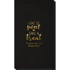 Love is Sweet Take a Treat Linen Like Guest Towels