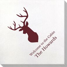 Mounted Buck Bamboo Luxe Napkins