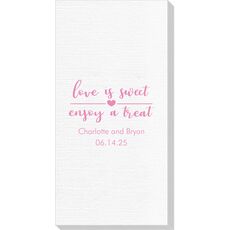 Love is Sweet Enjoy a Treat Deville Guest Towels