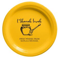 L'Shanah Tovah Honey Pot Paper Plates