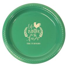 Life Is Better On The Farm Plastic Plates