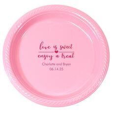 Love is Sweet Enjoy a Treat Plastic Plates