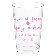 Love is Sweet Enjoy a Treat Clear Plastic Cups
