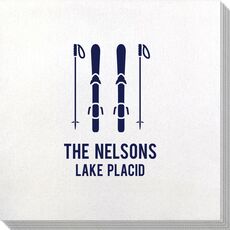 Skis and Poles Bamboo Luxe Napkins