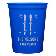 Skis and Poles Stadium Cups