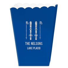 Skis and Poles Mini Popcorn Boxes
