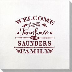 Welcome To Our Farmhouse Bamboo Luxe Napkins