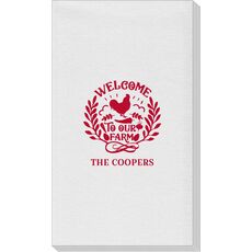 Welcome To Our Farm Linen Like Guest Towels