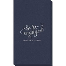 We're Engaged Linen Like Guest Towels