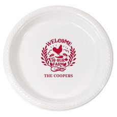 Welcome To Our Farm Plastic Plates