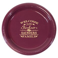 Welcome To Our Farmhouse Plastic Plates