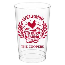 Welcome To Our Farm Clear Plastic Cups