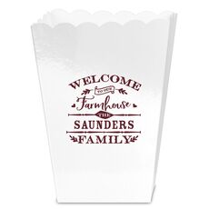 Welcome To Our Farmhouse Mini Popcorn Boxes
