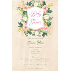 Crested Blooms Invitations