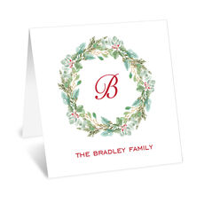 Welcoming Wreath Folded Enclosure Cards