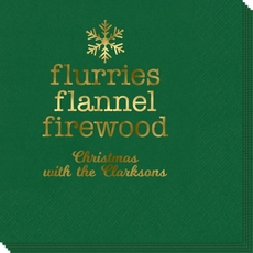 Flurries Flannel Firewood Napkins