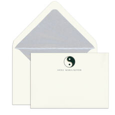 Jing Jang Engraved Motif Flat Note Cards