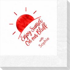 Enjoy Sunset on our Bluff Napkins