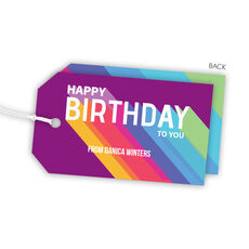Colorful Happy Birthday Hanging Gift Tags
