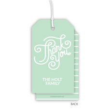 Curly Thank You Vertical Hanging Gift Tags