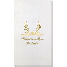 Pine Berry Antlers Bamboo Luxe Guest Towels
