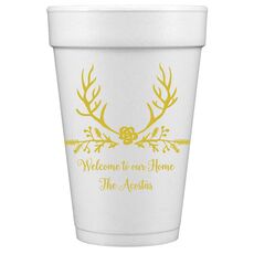 Pine Berry Antlers Styrofoam Cups