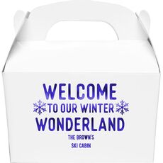 Welcome To Our Winter Wonderland Gable Favor Boxes