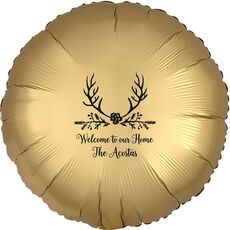Pine Berry Antlers Mylar Balloons