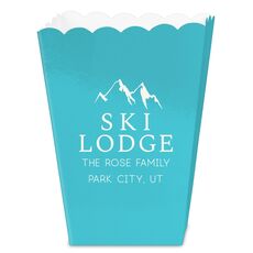 Mountain Ski Lodge Mini Popcorn Boxes
