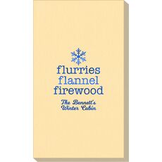 Flurries Flannel Firewood Linen Like Guest Towels